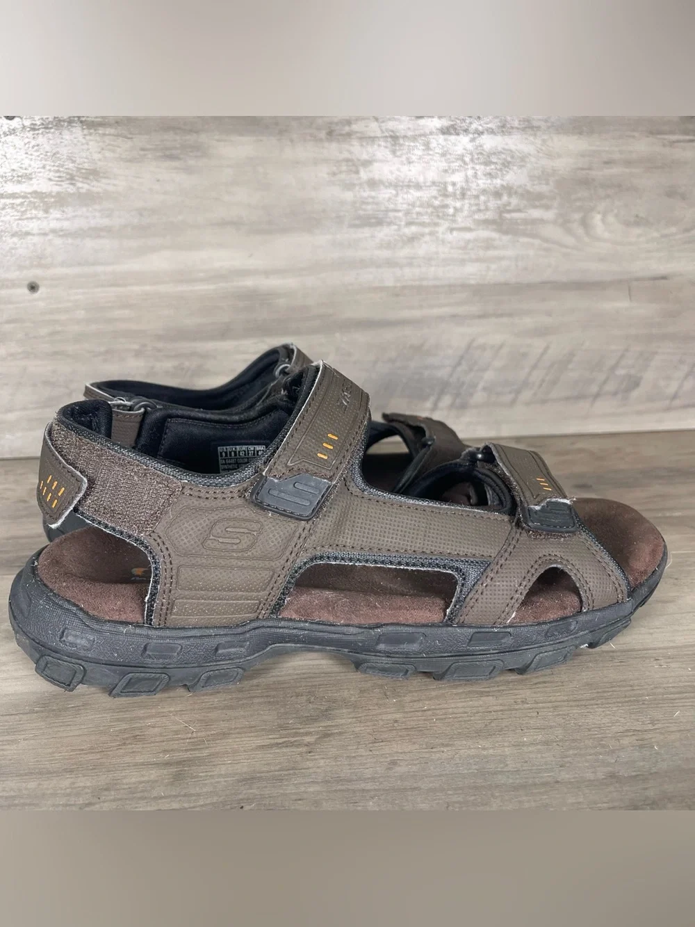 Skechers Garven Louden Sandals Mens 9 Brown Comfort Fishing Hiking Memory Foam